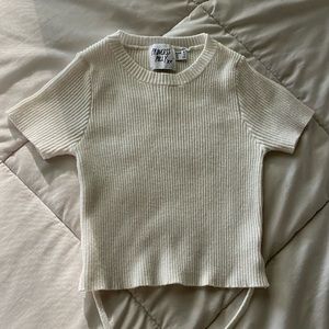 white princess polly cropped tie shirt